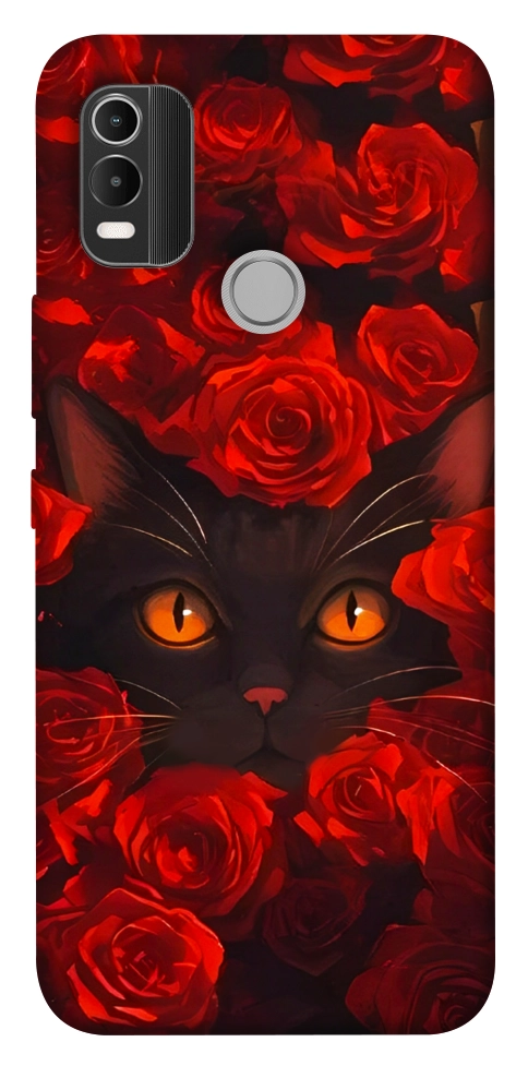 Чехол Rose cat для Nokia C21 Plus