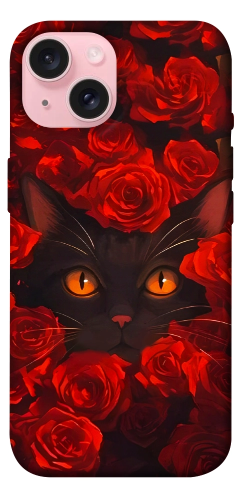 Чехол Rose cat для iPhone 15