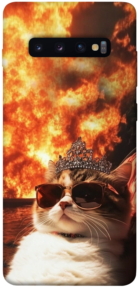 Чехол Cat explosion для Galaxy S10 Plus (2019)