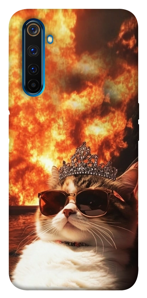 Чехол Cat explosion для Realme 6 Pro