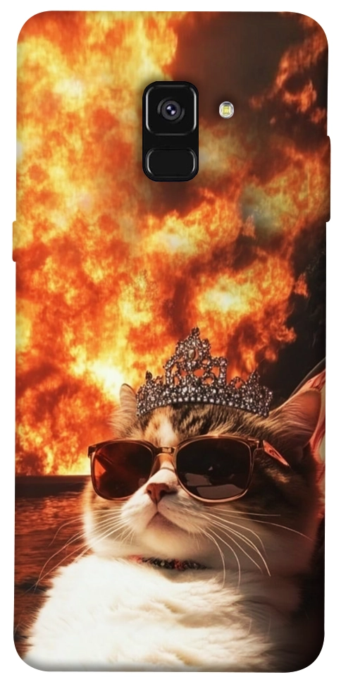 Чехол Cat explosion для Galaxy A8 (2018)