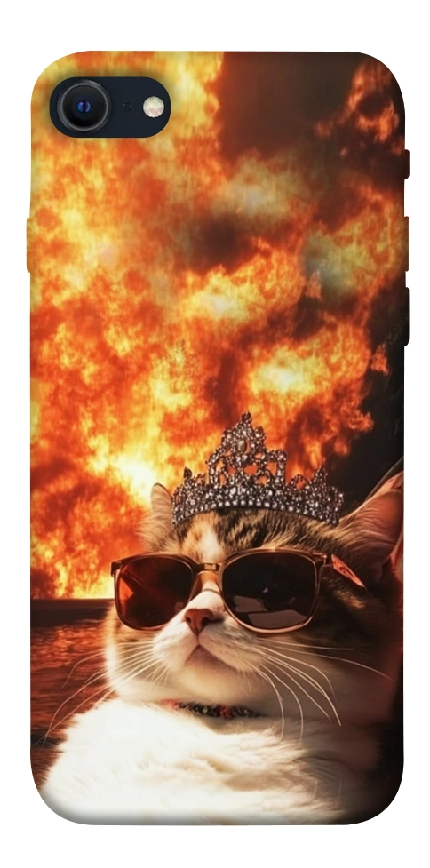 Чехол Cat explosion для iPhone SE (2022)