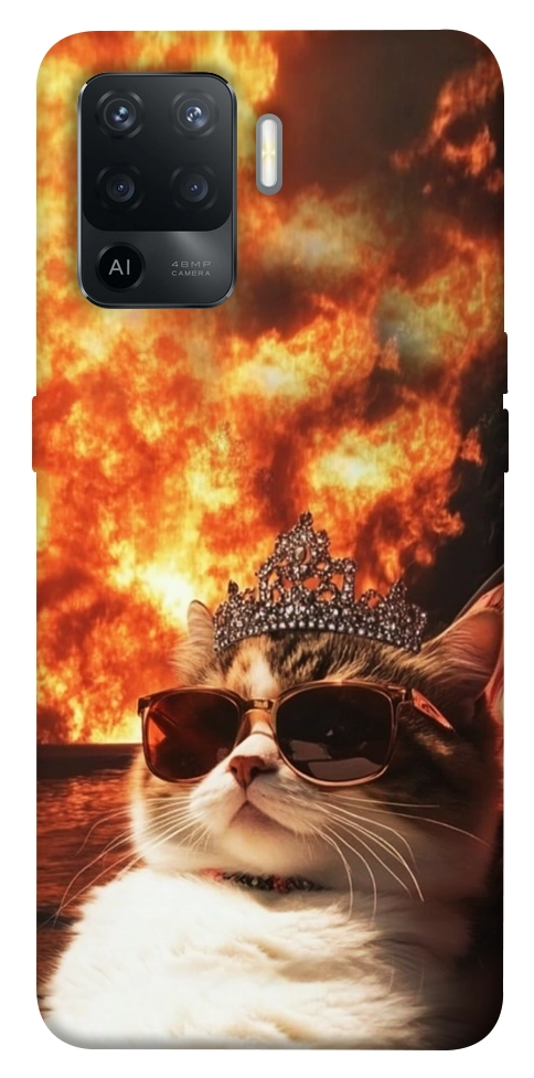 Чехол Cat explosion для Oppo Reno 5 Lite