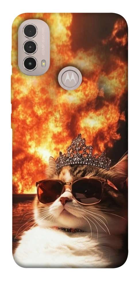 Чехол Cat explosion для Motorola Moto E40