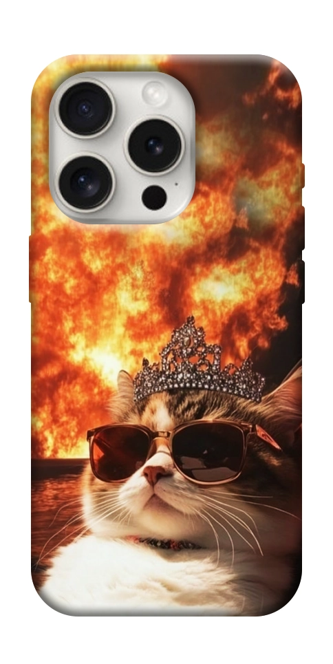 Чехол Cat explosion для iPhone 16 Pro