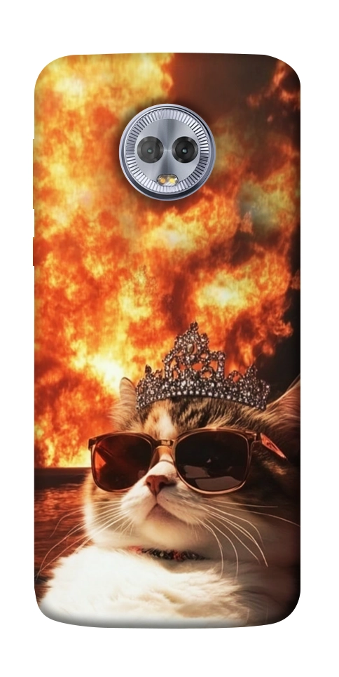 Чехол Cat explosion для Motorola Moto G6 Plus