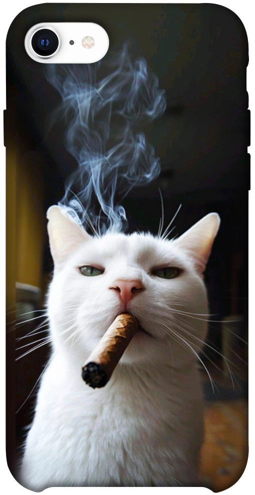 Чехол Cat cigar для iPhone SE (2020)