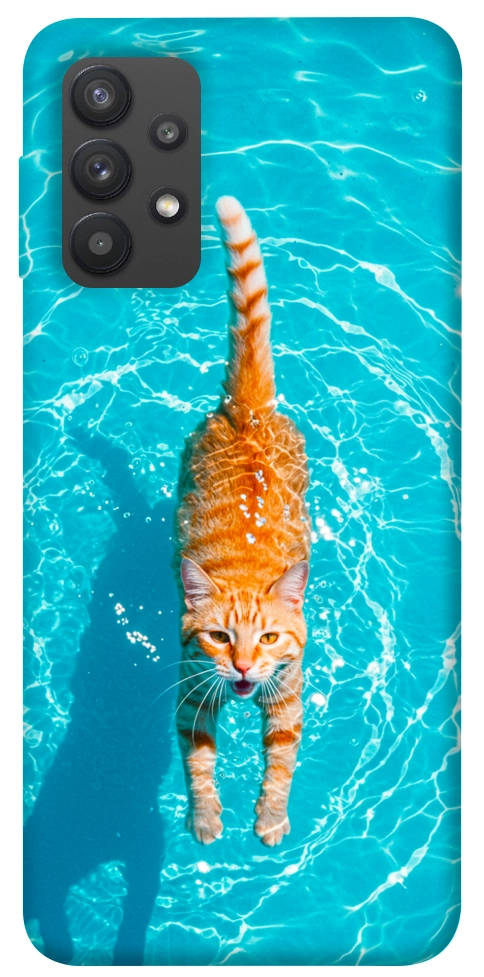 Чехол Cat swimming для Galaxy A32 4G