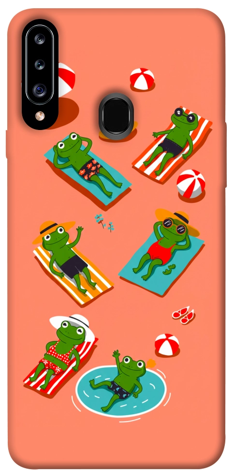 Чехол Summer frogs для Galaxy A20s (2019)
