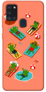 Чехол Summer frogs для Galaxy A21s (2020)