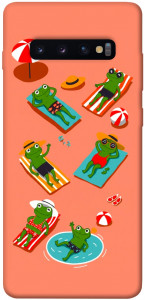 Чехол Summer frogs для Galaxy S10 Plus (2019)