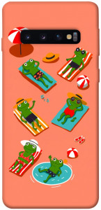Чехол Summer frogs для Galaxy S10 (2019)
