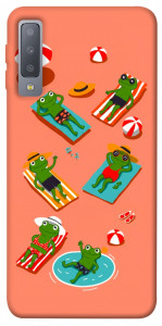Чехол Summer frogs для Galaxy A7 (2018)