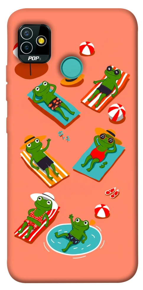 Чохол Summer frogs для TECNO Pop 5