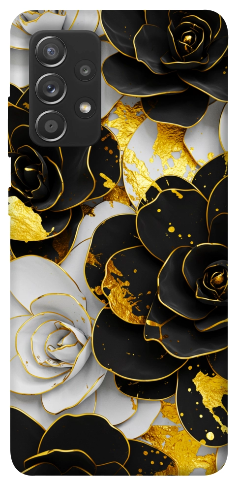 Чехол Flower black-white для Galaxy A72 5G