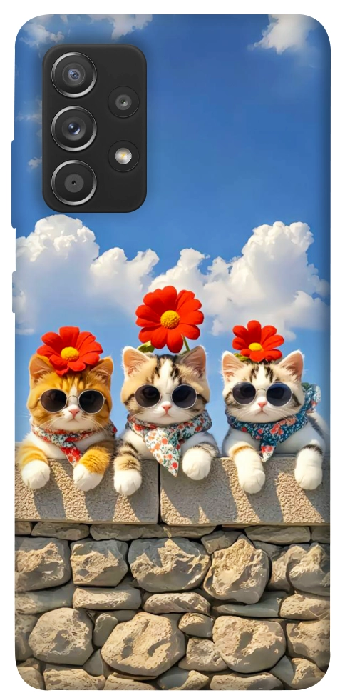 Чохол Flower cats для Galaxy A72 5G