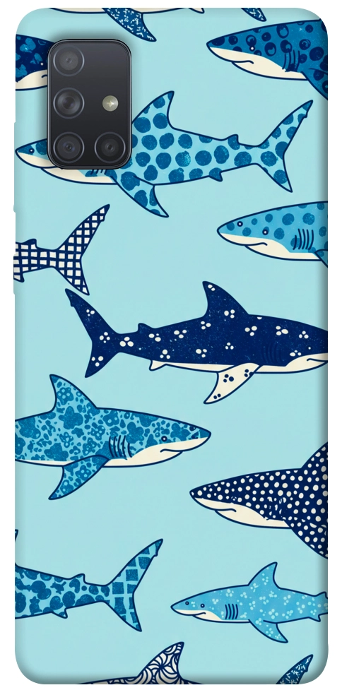 Чехол Shark pattern для Galaxy A71 (2020)