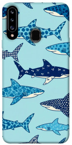 Чехол Shark pattern для Galaxy A20s (2019)