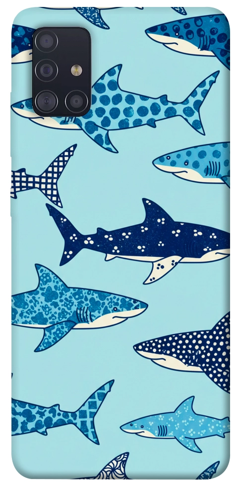 Чехол Shark pattern для Galaxy A51 (2020)