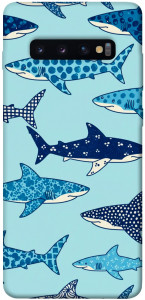 Чехол Shark pattern для Galaxy S10 Plus (2019)