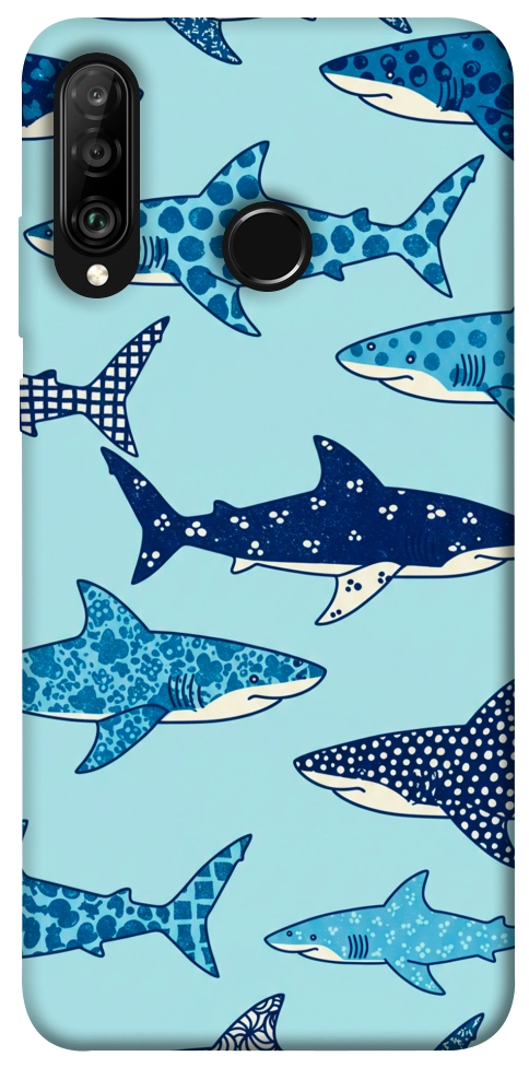 Чехол Shark pattern для Huawei P30 Lite