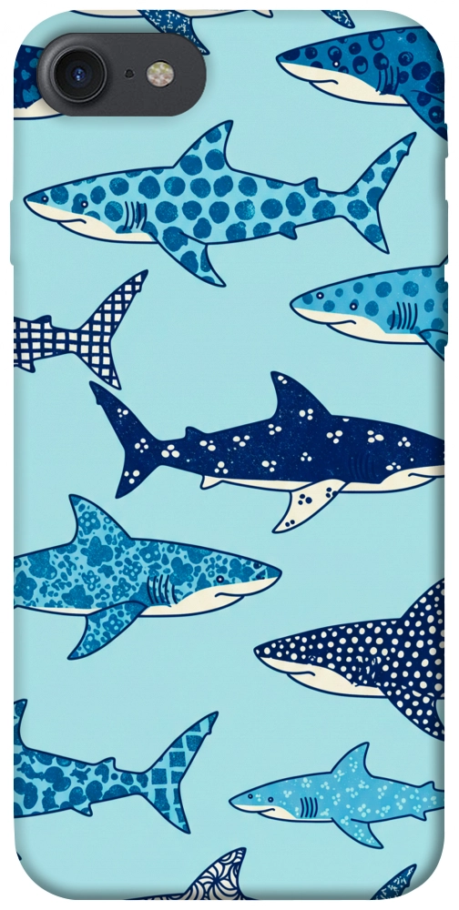 Чехол Shark pattern для iPhone 8
