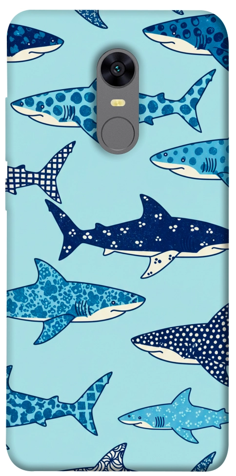Чехол Shark pattern для Xiaomi Redmi Note 5 (Single Camera)