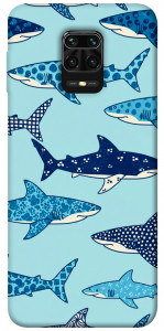 Чехол Shark pattern для Xiaomi Redmi Note 9 Pro