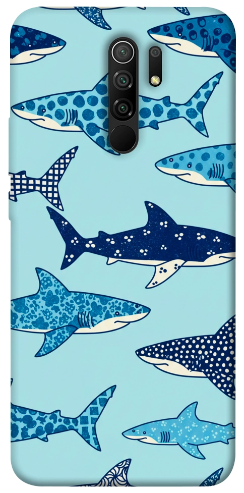 Чехол Shark pattern для Xiaomi Redmi 9