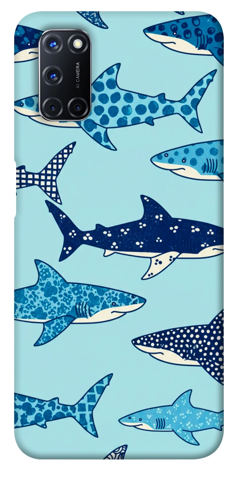 Чехол Shark pattern для Oppo A92