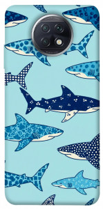 Чехол Shark pattern для Xiaomi Redmi Note 9 5G