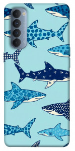 Чехол Shark pattern для Oppo Reno 4 Pro