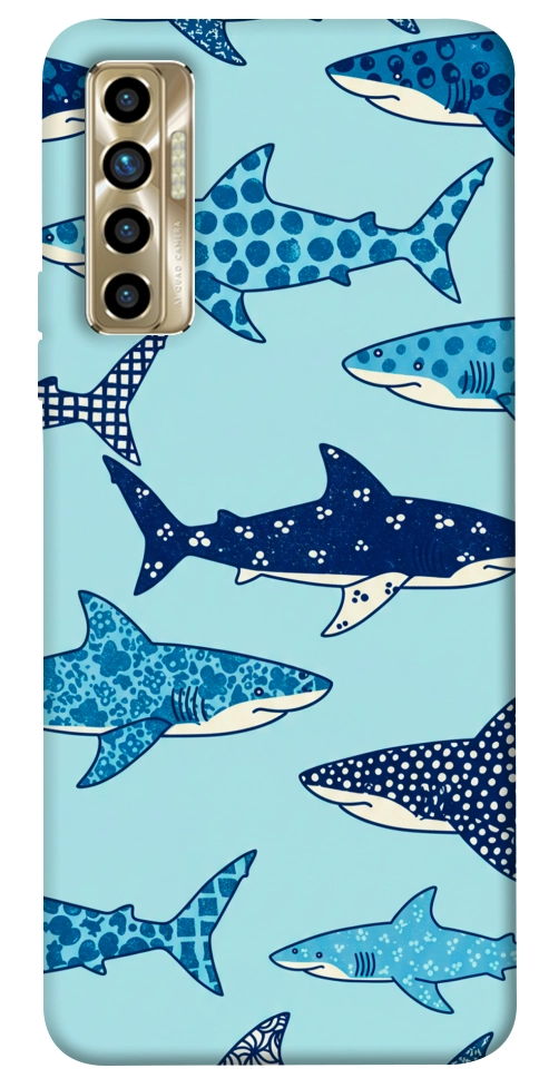 Чохол Shark pattern для TECNO Camon 17P