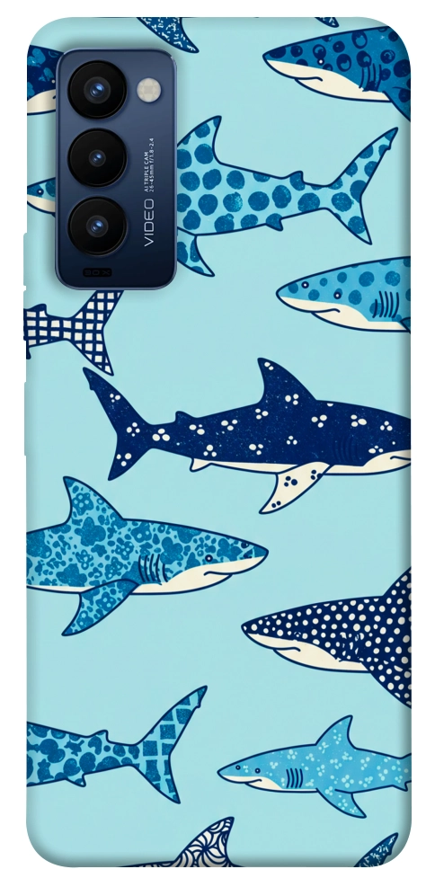 Чехол Shark pattern для TECNO Camon 18