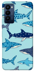 Чехол Shark pattern для Tecno Camon 18 P