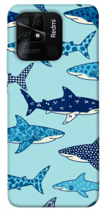 Чехол Shark pattern для Xiaomi Redmi 10C
