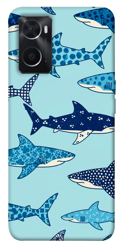 Чехол Shark pattern для Oppo A76 4G