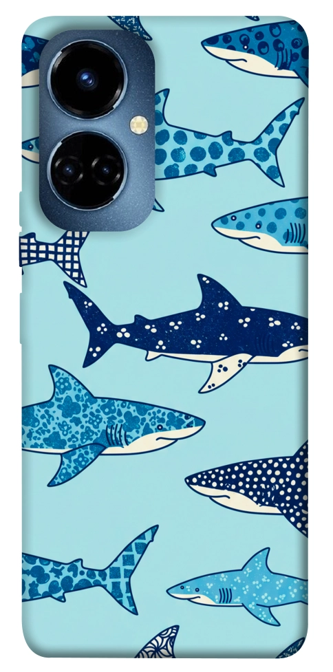 Чохол Shark pattern для TECNO Camon 19 Pro (CI8n)