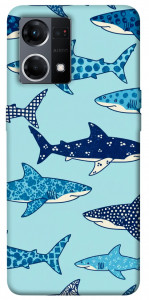Чехол Shark pattern для Oppo Reno 7 4G