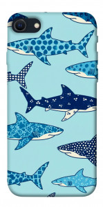 Чехол Shark pattern для iPhone SE (2022)
