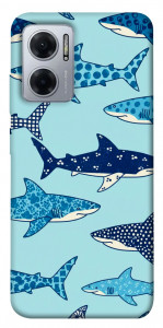 Чехол Shark pattern для Xiaomi Redmi Note 11E