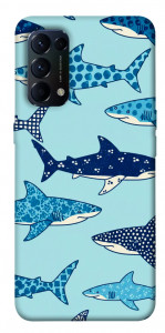 Чехол Shark pattern для Oppo Reno 5 4G