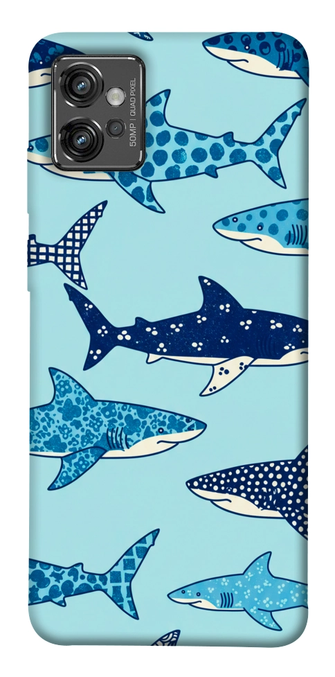 Чехол Shark pattern для Motorola Moto G32