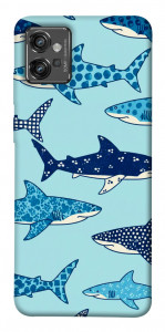 Чехол Shark pattern для Motorola Moto G32