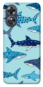 Чехол Shark pattern для Oppo A17