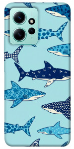 Чехол Shark pattern для Xiaomi Redmi Note 12 4G