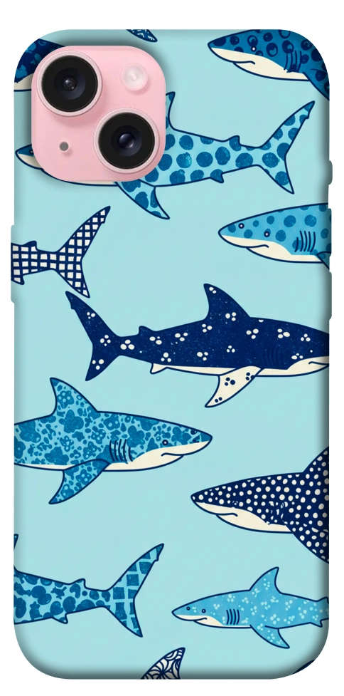 Чохол Shark pattern для iPhone 15