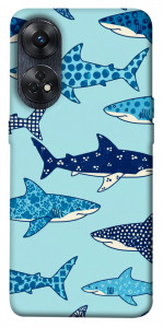 Чехол Shark pattern для Oppo Reno 8 T 4G