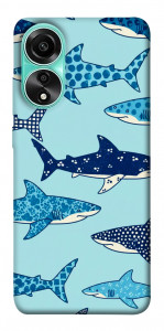 Чехол Shark pattern для Oppo A78 4G