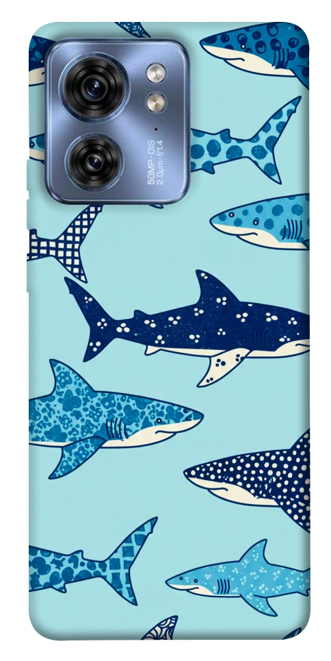 Чехол Shark pattern для Motorola Edge 40